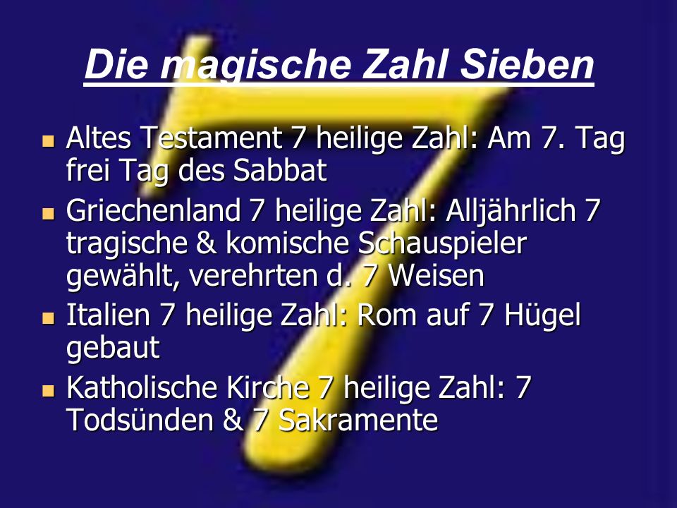 magische zahl 7 magische zahl 7